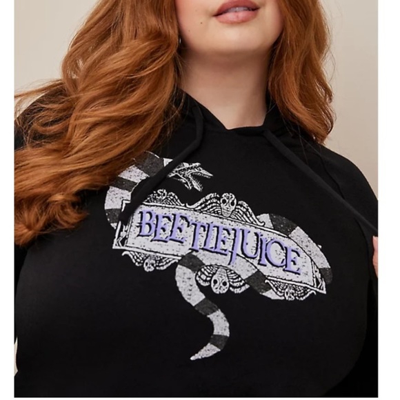 torrid Tops - TORRID NWT BEETLEJUICE COZY FLEECE HOODIE HALLOWEEN